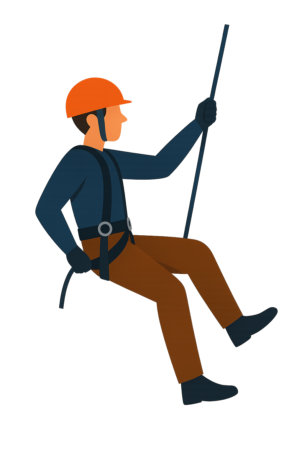 Trabalhador de Rapel em Manutenção Predial